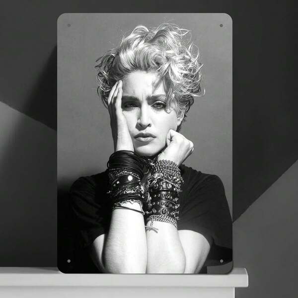 Room Decor 1pc Vintage Music Icon Metal Tin Sign, 8x12 Inch Iron Wall Art, Classic Rock Poster For Man Cave, Bar, Home, Office, Cafe, Garage, Kitchen Decor.