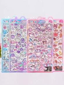 1张可爱动物贴纸，卡通动物自粘贴纸，适用于剪贴簿和文具装饰、工艺贴纸，也适用于DIY项目和办公用品。 - 均碼 - 查看 10