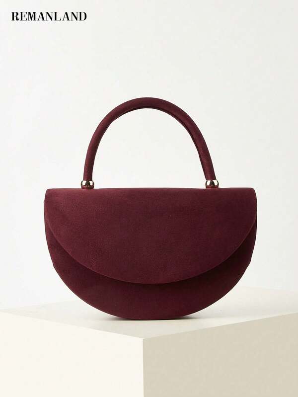 REMANLAND Fashionable And Elegant Women's Handbag, Burgundy Corduroy Evening Bag Party Bag, Suitable For Women's Party, Wedding, Dinner, Banquet Evening Bag Shoulder Bag, Suitable For Party Girls, Ladies, Suitable For Women To Attend Parties, Weddings, Dances, Dinner/Banquets, Is The Best Gift For Women