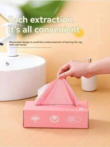 20条装洗碗巾，1盒20条，无毛、无油、可重复使用，柔软舒适，可用于擦拭桌子、清洁卧室、厨房，超细纤维厨房洗碗布（随机盒装） - 彩色 - 查看 2