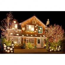 Luces de Navidad de cadena conectables rojas y blancas, paquete de 2 con un total de 164 pies y 400 LED, luces de árbol de Navidad con 8 modos, luces de cadena para decoraciones navideñas tanto en interiores como exteriores - Blanco Cálido - Ver 9