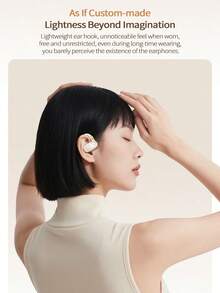 Lenovo EA366 Ear-Hook Bluetooth Headphones, Open-Back Bone Conduction, Bluetooth 5.4 Stable Connection, Sweat-Proof And Anti-Loss For Sports, Compatible With Apple, Huawei, And Xiaomi, Black - Black - View 4