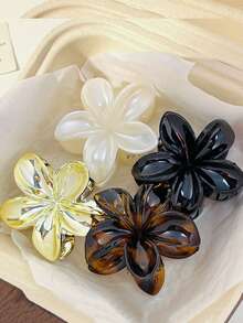 2 piezas Pinzas de pelo de 6 cm/2.36 pulgadas Flor de acrílico grande Pinza de pelo elegante y delicada Clip decorativo para moño Accesorio de pelo versátil para uso diario Decoración de pelo dulce y fresca Adecuado para accesorios de pelo diarios, artículos escolares, accesorios de otoño e invierno para vacaciones Mujer