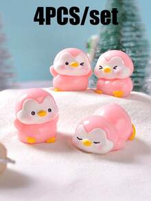 1/4/6/7/8件套迷你可爱企鹅摆件，企鹅装饰品，桌面摆件，花园摆件，汽车摆件，雪景微景观摆件，适合作为朋友生日礼物、节日礼物、派对小礼物、新年盆栽、室内装饰、派对礼品袋填充物、复活节礼物、趣味礼物 - 彩色 - 查看 12