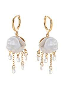 这款趣味十足、可爱又时尚的珍珠、小鱼、水母、企鹅灯笼鱼项链，镶嵌锆石并镀18K金，尽显魅力，个性十足，适合女性日常穿搭、派对、音乐节等场合佩戴。镀金首饰，女士首饰。 - 彩色 - 查看 7