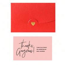 10pcs/Pack Mini Greeting Card Envelopes, Gold Foil Heart Shiny Paper Envelopes Back To School - 10.5*7CM - View 18