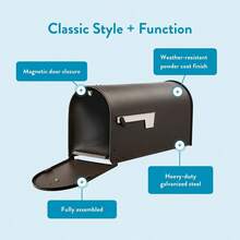 MailboxesARCHITECTURAL MAILBOXES Edwards - Buzón de Acero galvanizado código de compatibilidad B EM160VBAM Bronce Gran CapacidadMailboxes - Bronce - Ver 4