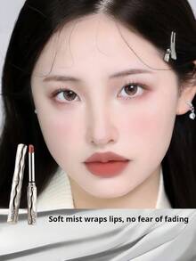 NOVO Waterproof, Sweat-Resistant, Non-Fading, Soft Matte Finish, Non-Stick Lip Gloss, Lightweight Long-Lasting Lipstick, Suitable For Daily Makeup, Commuting, Students, No-Makeup Look