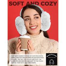 Ear Muffs Winter Women Men Soft Earmuffs Cute Ear Covers Cold Weather Fluffy Ear Warmers Headband Winter Accessories,26339492 - 白色 - 查看 5
