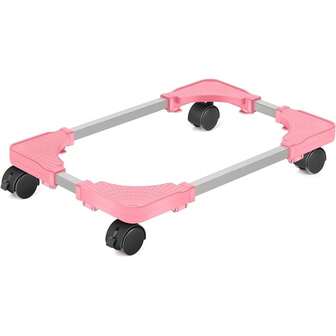 Mobile CPU Stand Adjustable Computer Tower Stand With 4 Caster Wheels Fits  PC (Black)