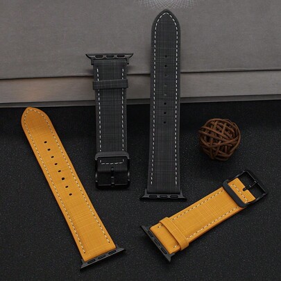 PU Leather Watch Band For Apple Watch Ultra 49mm 46mm 45mm 44mm 42mm 41mm 40mm 38mm,Breathable Durable Strap Compatible With Apple Watch Series 11 10 9 8 7 6 5 4 SE 3 2 1