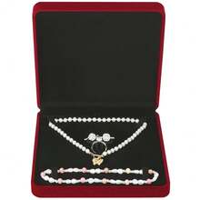 LETURE Velvet Jewelry Set Box, Velvet Gift Box For Bracelet Necklace Earring Ring (Red){Inchcolor_nameinch:InchRedinch} - Red - 查看 3