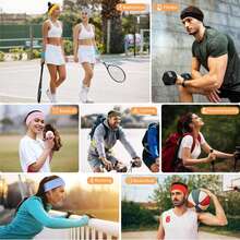 10pcs/5pcs/1pc Pack Sports Yoga Headband, Soft & Stretchy Anti-Slip Wide Headband For Women, Suitable For Yoga, Running, Workout, Fitness