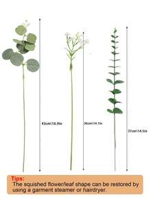 30支人造尤加利葉枝帶莓果，仿真綠植花莖，適用婚禮、花瓶、花束、花藝布置、家居裝飾、花卉裝飾 - 薄荷綠 - 查看 7