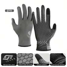 1 Par de Luvas Equestres Profissionais - Duráveis, Antiderrapantes, Respiráveis e Confortáveis. Disponíveis nas Cores Cinza e Preto. Compatível com Tela Sensível ao Toque, Adequado para Equitação, Caminhada ou Uso Diário