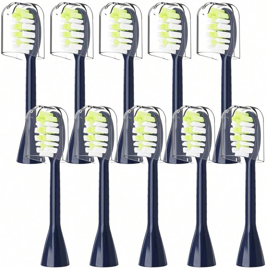 Compatible With  One Series Sonicare Electric Toothbrush Replacement Brush Heads,For  One HY1100 HY1200 BD100/AZ Series Electric Toothbrush,10 Pack (Midnight Navy Blue, Medium){Inchcolor_nameinch:InchMidnightNavyBlueinch,Inchsize_nameinch:Inch1Count(Packof10)Inch} - 午夜海軍藍 - 查看 1