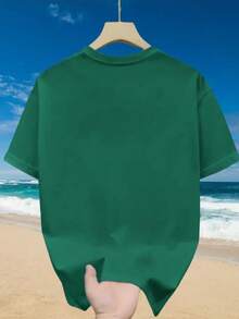 Camiseta Básica Tshirt Masculina Feminina Algodão Camisa Unissex Verão Moda Streetwear CHICAGO - Verde - Visão 2