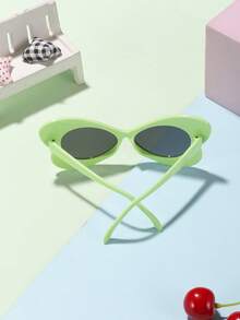 1 Stück Mädchen 4-8 Jahre süße und niedliche Schleifenrahmen Modebrillen, geeignet für Urlaubsfeiern, Geschenke und Outfit-Kombinationen