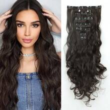 Synthetic Fiber Material Clip-On Hairpin For Hair Extension. Increases Hair Volume, Extends Length. Suitable For Halloween And Christmas Occasions. - Multicolor - View 8