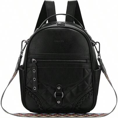 Small Backpack Purse For Women Cute Vegen Leather Mini Ladies Backpack Travel Backpack Casual Daypack With Fashion Guitar Shoulder Bag Handbag Strap