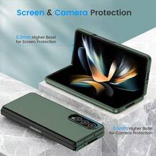 DRuky For Galaxy Z Fold 4 Case Full Body Cover With Built-In Screen Protector Hard PC Ultra-Thin Anti-Scratches Shockproof Protective Phone Cover Midnight Green - MidnightGreen - View 6