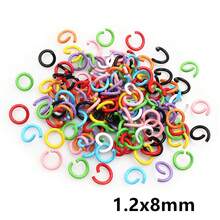 200 piezas de 6/8/10 mm Anillos abiertos de metal de colores para cadenas de collares, anillos divididos, accesorios de joyería DIY, suministros - Anillos de salto - Ver 17