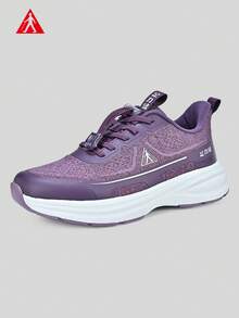 zulijian Foot Health Casual Comfortable Versatile Slip-On Contrast Color Flat Casual Walking Athletic Shoes, Lace-Up Soft Bottom Casual Shoes, Low-Top Outdoor Flat Shoes, Round Toe Low Heel Non-Slip Solid Color Elegant Soft Bottom Hiking Shoes, Ladies Low-Top Leather Athletic Skate Shoes - Crimson Purple - View 2