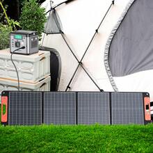 Swarey BS-100W Foldable Solar Panel, Portable Monocrystalline Solar Module With Quick Charge Function, USB-C PD 60 W DC 20 V For Power Stations, Solar Generators, Phones, Tablets - Black - View 4