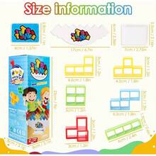 Juego Equilibrio Torre 48PCS Bloques de Construccin de Equilibrio de Descompresin Juegos Mesa perfectos para nios, Adultos Color 48 - Color 48 - Ver 8