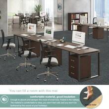 1卷互锁式地毯砖，防滑，适用于办公室、客厅、卧室，隔音地垫，耐刮擦，自粘式