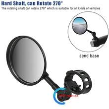 Electric Scooter Handlebar Rearview Mirror For Ninebot Max G30 G3 G2 F3 E3 ZT3 F20 F30 F40 For Mi M365 1S Mi3 Safety View Mirror Parts Rotation Adjustable Mirror Riding Cycling Mirror