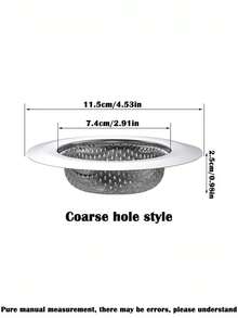 1/2 Stücke Edelstahl Küchenspüle Filter - 4,5 Zoll breite Kante, rostfrei und verstopfungsfrei Essenssammler, einfach zu reinigen, Abflussfilter installieren, Ordnung im Haushalt