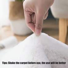 1 件柔软蓬松的圆形灰色绒毛地毯，舒适适用于卧室、客厅、书房、办公室、门厅，可用作地垫，可水洗且防滑，可爱地毯 - 四季皆宜的室内装饰，适合室内使用，奢华简约的客厅地毯，圆形卧室地毯 - 深灰色 - 查看 3