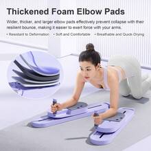 Pilates Board, Pilates Reformer Set With 20+ Workouts, Multifunctional Abdominal Plate Sets, Pilates Reformer Board For Home, Beginner Friendly Fitness Equipment - Màu tím - Xem 3