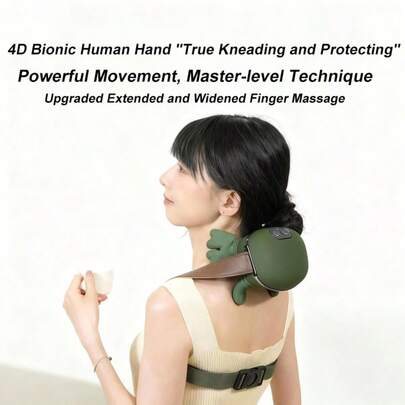 Masajeador inalámbrico para el cuello, masaje de amasado para el cuello, la espalda y las piernas, ajuste de velocidad múltiple, adecuado para hombros y piernas, masaje de tejido profundo para hombros y espalda. Un regalo ideal para el padre o la madre. También es un gran regalo para el Día de la Madre, el Día del Padre, el cumpleaños y la Navidad.