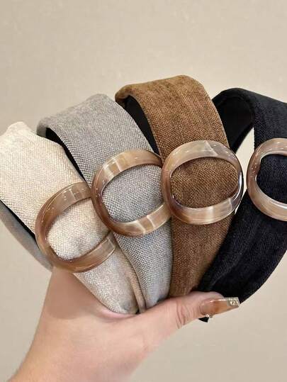 1 pezzo Nuovo cerchietto a tesa larga con motivo a tartaruga, adatto per tutte le stagioni, in stile retrò, accessorio per capelli disponibile in più colori