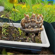 Charmante Eichhörnchen-Trio Acryl Gartendekoration - perfekt für Rasen & Terrasse, bohemischer Stil Gartenkunst, ohne Strombedarf