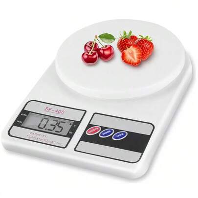 Báscula Cocina Digital Homex Alimentos Alta Precisión 5kg Capacidad máxima 10 kg Color Blanco