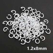 200 piezas de 6/8/10 mm Anillos abiertos de metal de colores para cadenas de collares, anillos divididos, accesorios de joyería DIY, suministros - Anillos de salto - Ver 13