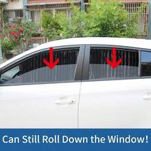 Car Window ShuttersOvege - Persianas para Ventana de Coche 4 Unidades protección Solar Sedosa contra los Rayos UV privacidad con succión magnética Negro-Opaco Delantero y Trasero 4 UnidadesCar Window Shutters - Negro Opaco - Ver 6