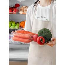 1 صندوق تخزين شفاف مع غطاء قابل للفتح، متعدد الاستخدامات للمطبخ وأدراج الثلاجة، مناسب لتخزين الخضروات والوجبات الخفيفة والمستحضرات التجميلية، لتنظيم المنزل - متعدد الألوان - مشاهدة 2