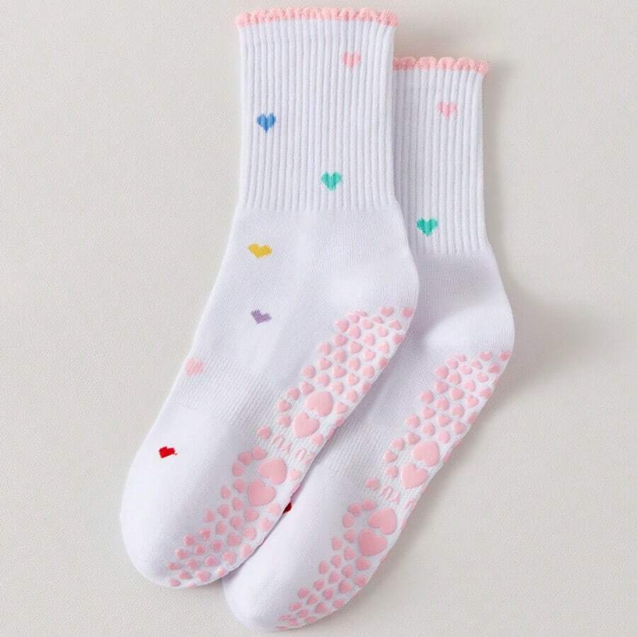 Pilates-Socken Mit Griffen – Rutschfest, Für Yoga & Barre, Größe 40-42, 5 Paar Mehrfarbig