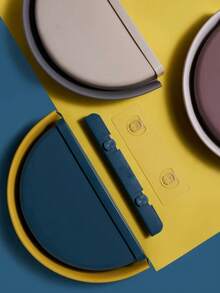 1个可折叠厨房垃圾桶，也可作汽车垃圾桶、办公室纸巾篮、塑料折叠垃圾桶、壁挂式橱柜门挂式垃圾桶，适用于家庭、客厅、浴室，创意厨房分类垃圾桶 - 藏青色 - 查看 10