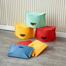 Taburete plegable portátil para exteriores, sillas, taburete portátil para acampar, taburete de almacenamiento, silla plegable, pesca, ligero - azul Sin cuerda - Ver 8