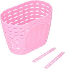 Cesta de Bicicleta para Niños, Cesta de Compras de Plástico para Cochecito de Bicicleta Al Aire Libre para Niños, Cesta Colgante de Plástico Grueso para Regalos de Navidad (Rosa) - Negro - Ver 11