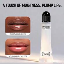 Clear Lip Oil Set, Long Lasting Non-Sticky Formula, High Shine Hydrating Lip Oil For Dry Lips, 6 Pack - Trong suốt - Xem 7
