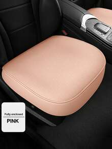 PU皮革座椅套，座椅保护套，汽车座椅垫，包裹式舒适汽车安全座椅套，适用于前排座椅，侧翻式开口，通用型汽车前排座椅套垫，包边设计，透气保护垫 - 彩色 - 查看 1