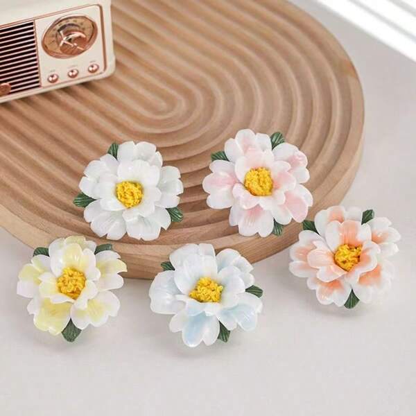 6cm keramische Blumen Kühlschrankmagnet, dekoratives Geschenk für Zuhause, ideal für Notizen und Fotos