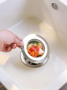 1/2 Stücke Edelstahl Küchenspüle Filter - 4,5 Zoll breite Kante, rostfrei und verstopfungsfrei Essenssammler, einfach zu reinigen, Abflussfilter installieren, Ordnung im Haushalt