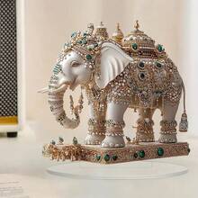 Elegant Elephant & Jewelry 2D Acrylic Tabletop Decor - Perfect For Christmas, Halloween, And Home Window Display - Versatile Holiday Ornament, Ideal Gift Idea - Clear - View 7